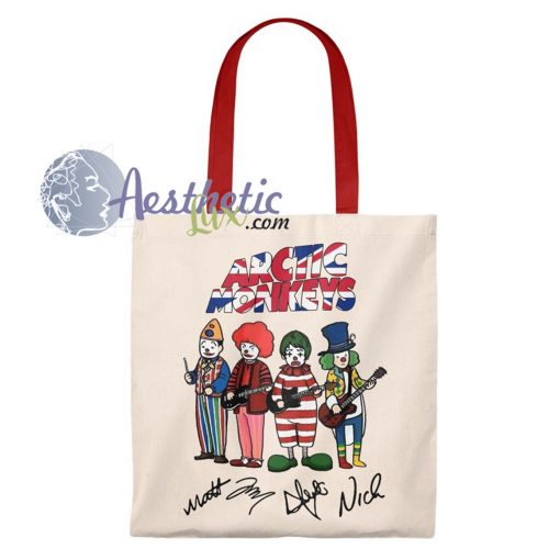 Arctic Monkeys Clown Signature Vintage Tote Bag