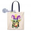 Baby Yoda Mardi Gras Vintage Tote Bag