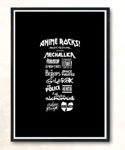 Anime Rocks Modern Poster Print