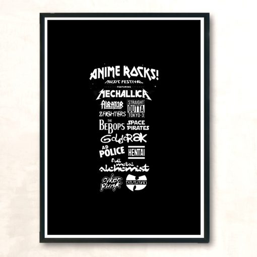 Anime Rocks Modern Poster Print