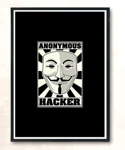 Anonymous Hacker Modern Poster Print