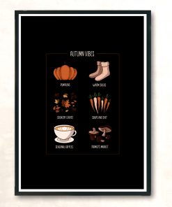 Autumn Vibes Dark Modern Poster Print