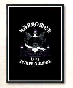 Baphomet Is My Spirit Animal Occult Creepy Cute Goth Modern Poster Print