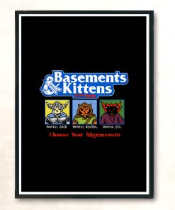 Basements And Kittens Modern Poster Print