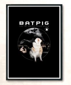 Batpig The Fat Knight Rises Again Modern Poster Print