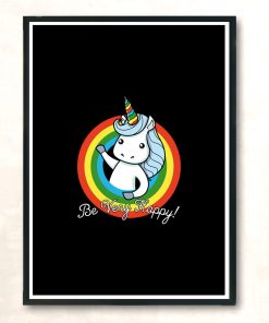 Be Very Happy Modern Poster Print