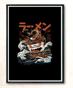 Black Great Ramen Modern Poster Print