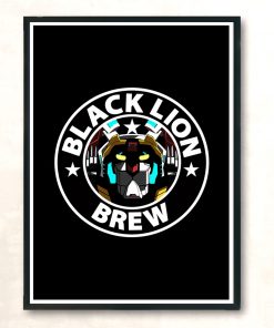 Black Lion Brew Modern Poster Print