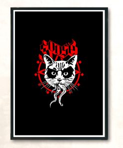 Black Metal Cat Modern Poster Print