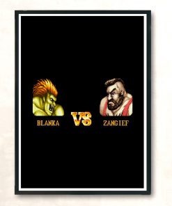 Blanka Vs Zangief Fight Modern Poster Print