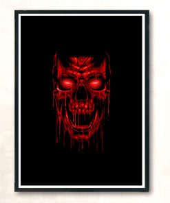 Blood Skulls Modern Poster Print