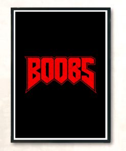 Boobs Red Modern Poster Print