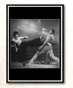 Bruce Lee Vs Muhammad Ali Vintage Wall Poster