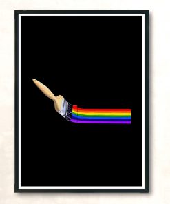 Brush Painting A Rainbow Modern Poster Print