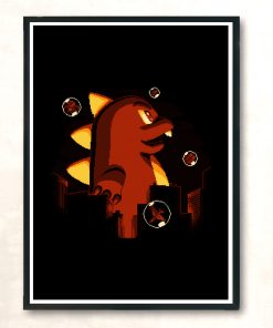 Bubblezilla Modern Poster Print