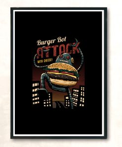 Burger Bot Modern Poster Print