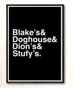 Burque Helvetica Modern Poster Print