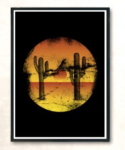 Cactus Sunset Modern Poster Print