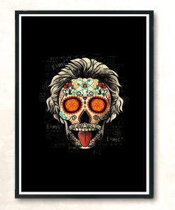 Calavera Einstein Modern Poster Print