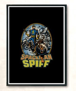 Calvin The Spiffy Spaceman Modern Poster Print