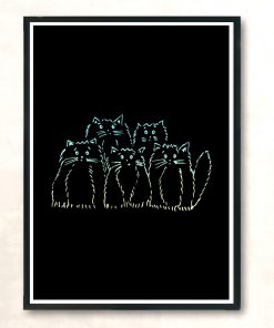 Cats Again Modern Poster Print