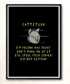 Cattitude Modern Poster Print