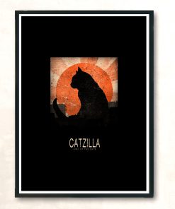 Catzilla V2 Modern Poster Print