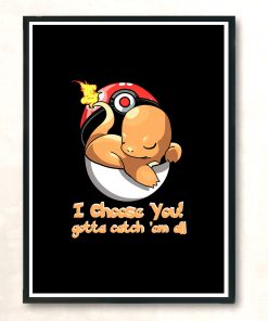 Charmander Pokeball Modern Poster Print