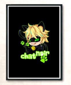 Chat Noir Modern Poster Print