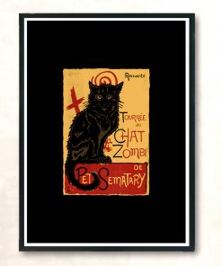 Chat Zombi Modern Poster Print