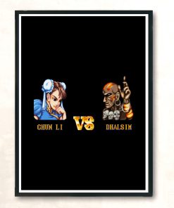 Chun Li Vs Dhalsim Fight Modern Poster Print