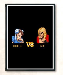 Chun Li Vs Ken Modern Poster Print