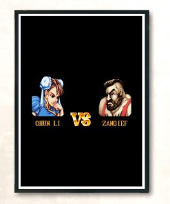 Chun Li Vs Zangief Fight Modern Poster Print