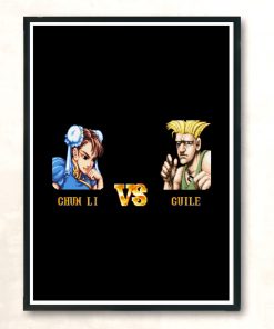 Chunli Vs Guile Fight Modern Poster Print