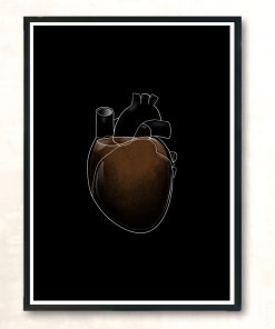 Coffee Heart Modern Poster Print