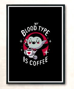 Coffee Vampire Modern Poster Print