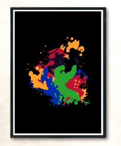 Colorful Attack Modern Poster Print