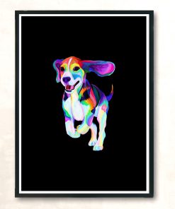 Colorful Beagle Modern Poster Print