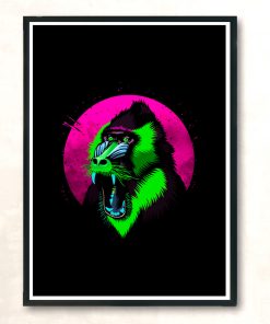 Crazy Monkey Modern Poster Print