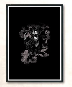 Creepy Bear Modern Poster Print