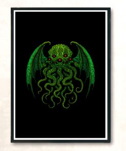 Cthulhu Head Azhmodai 2018 Modern Poster Print