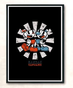 Cuphead Retro Japanese Modern Poster Print