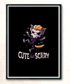 Cute But Scary Funny Cute Spooky Modern Poster Print