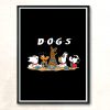 D O G S Modern Poster Print