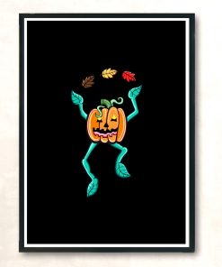 Dancing Jack O Lantern Modern Poster Print