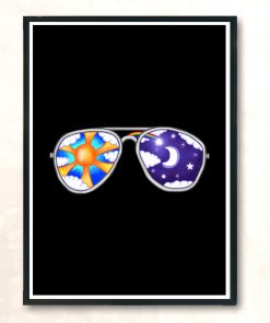 Day And Night Sunglasses Modern Poster Print