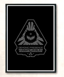 Demonic Presence Grey Modern Poster Print