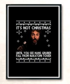 Die Hard Hans Gruber Nakatomi Tower Christmas Knit Pattern Modern Poster Print