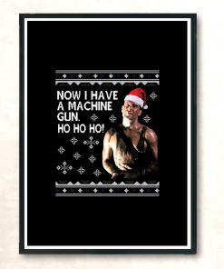 Die Hard Ho Ho Ho Machine Gun Christmas Knit Modern Poster Print