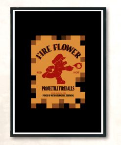 Drink Fire Flower Modern Poster Print